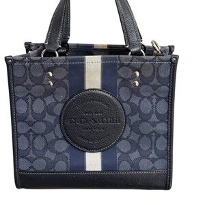 Coach c8417 Dempsey Tote Bag In Signature Jacquard With Stripe And Coach Patch